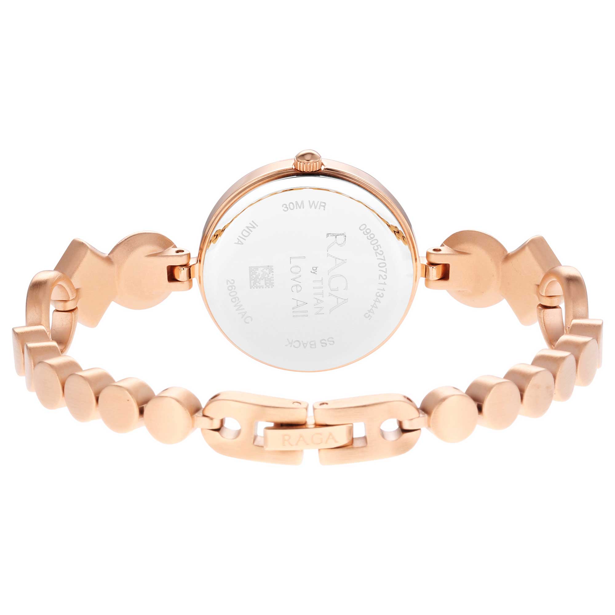 Picture of Love All Watch with Pink Dial & Brass Strap
