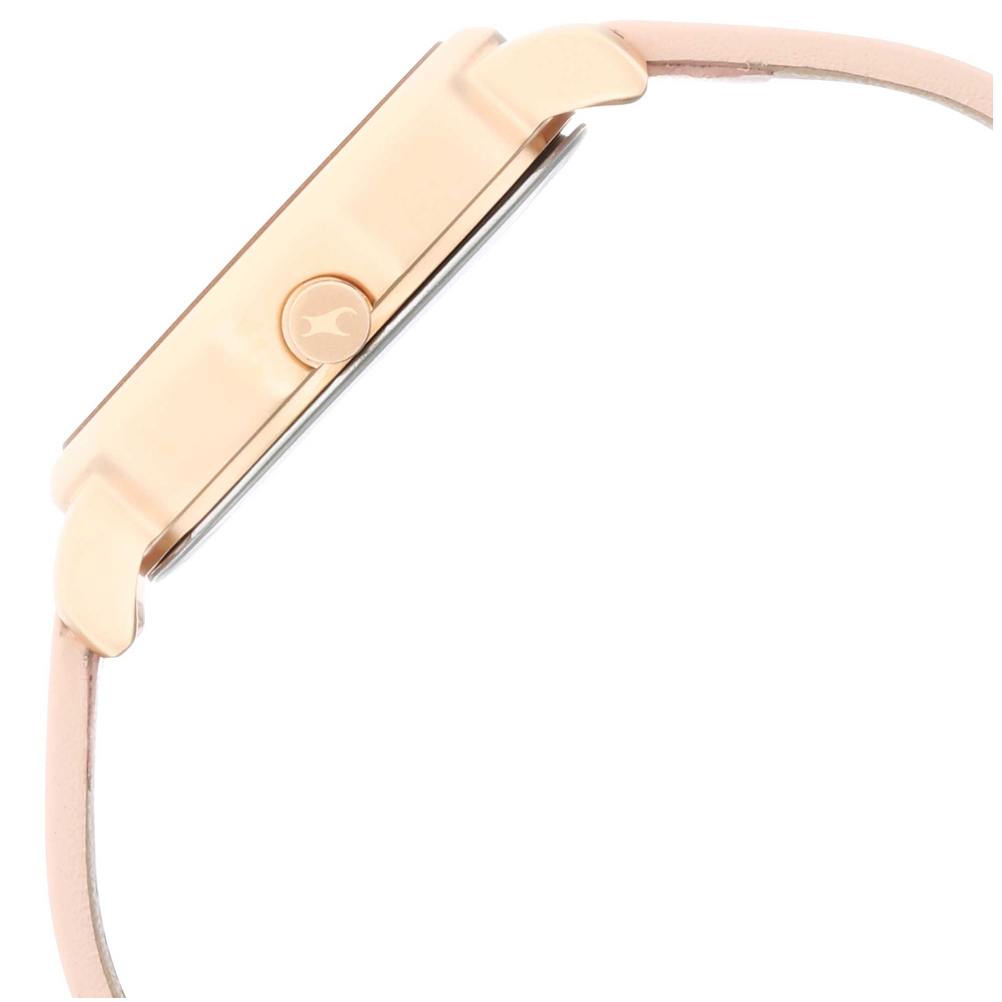 Picture of Uptown Retreat Rose Gold Dial Analog Beige Leather Strap Watch