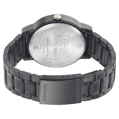 Picture of Beyond Gold Black Dial Metal Strap Watch