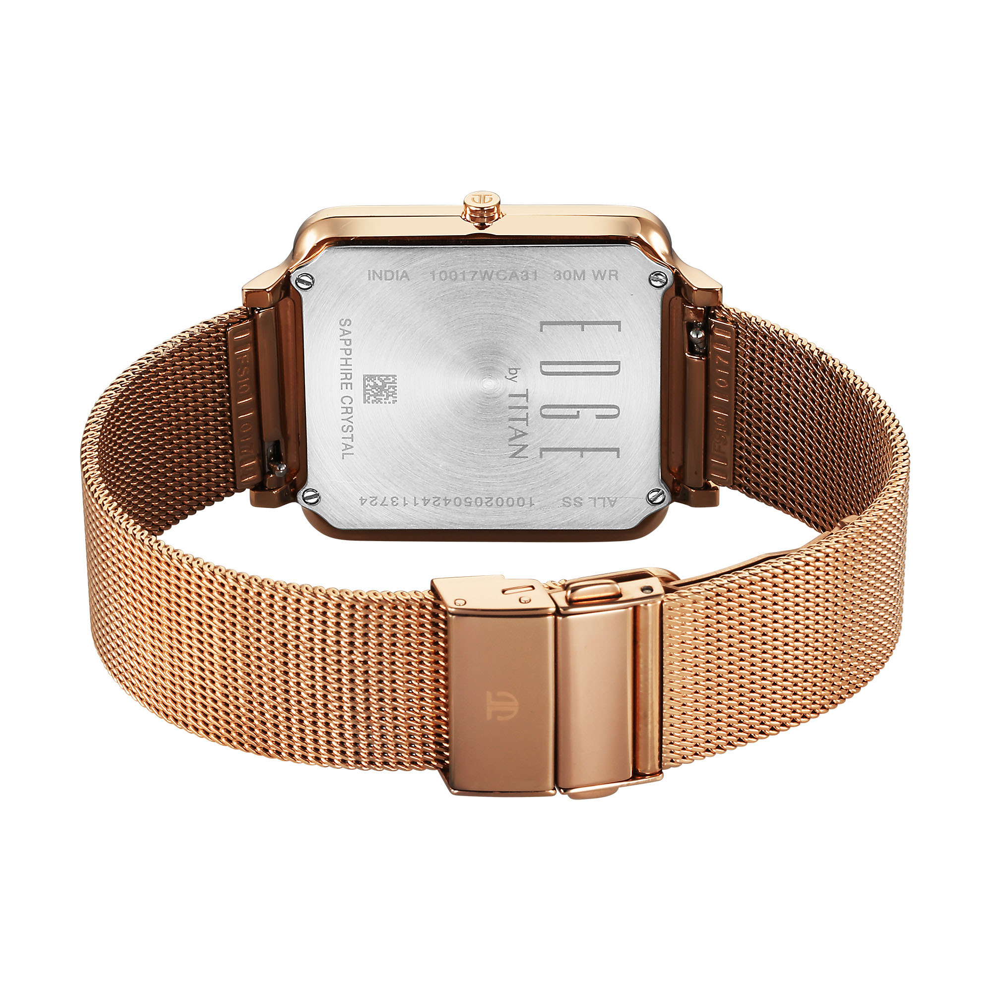 Picture of Titan Edge Quad Quartz Analog White Dial With Rose Gold Stainless Steel Strap Watch For Men