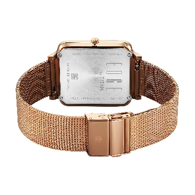 Picture of Titan Edge Quad Quartz Analog White Dial With Rose Gold Stainless Steel Strap Watch For Men