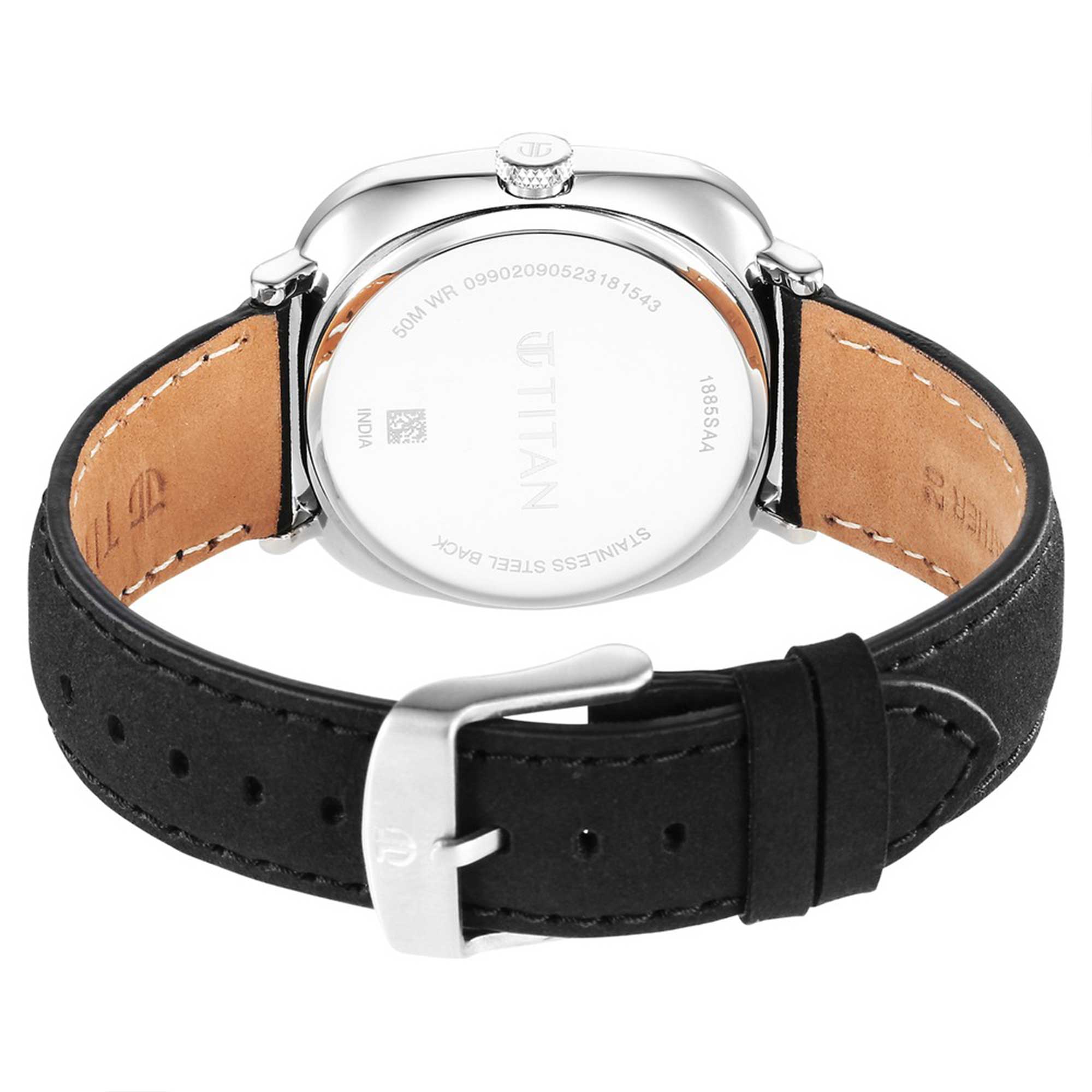 Picture of Titan Neo Curve Quartz Analog Anthracite Dial Black Leather Strap Watch for Men