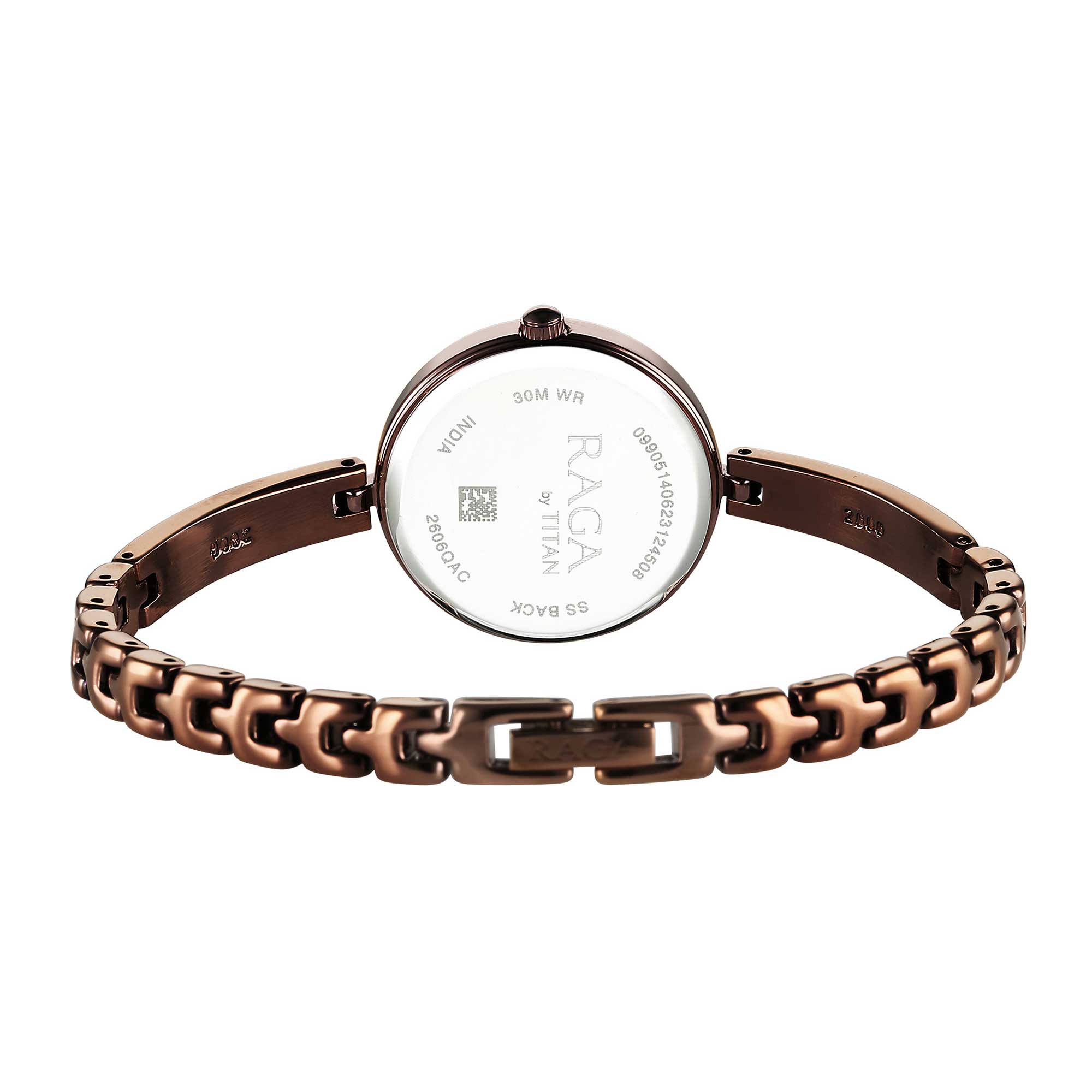 Picture of Titan Raga Viva Quartz Analog Brown Dial Brown Metal Strap Watch for Women