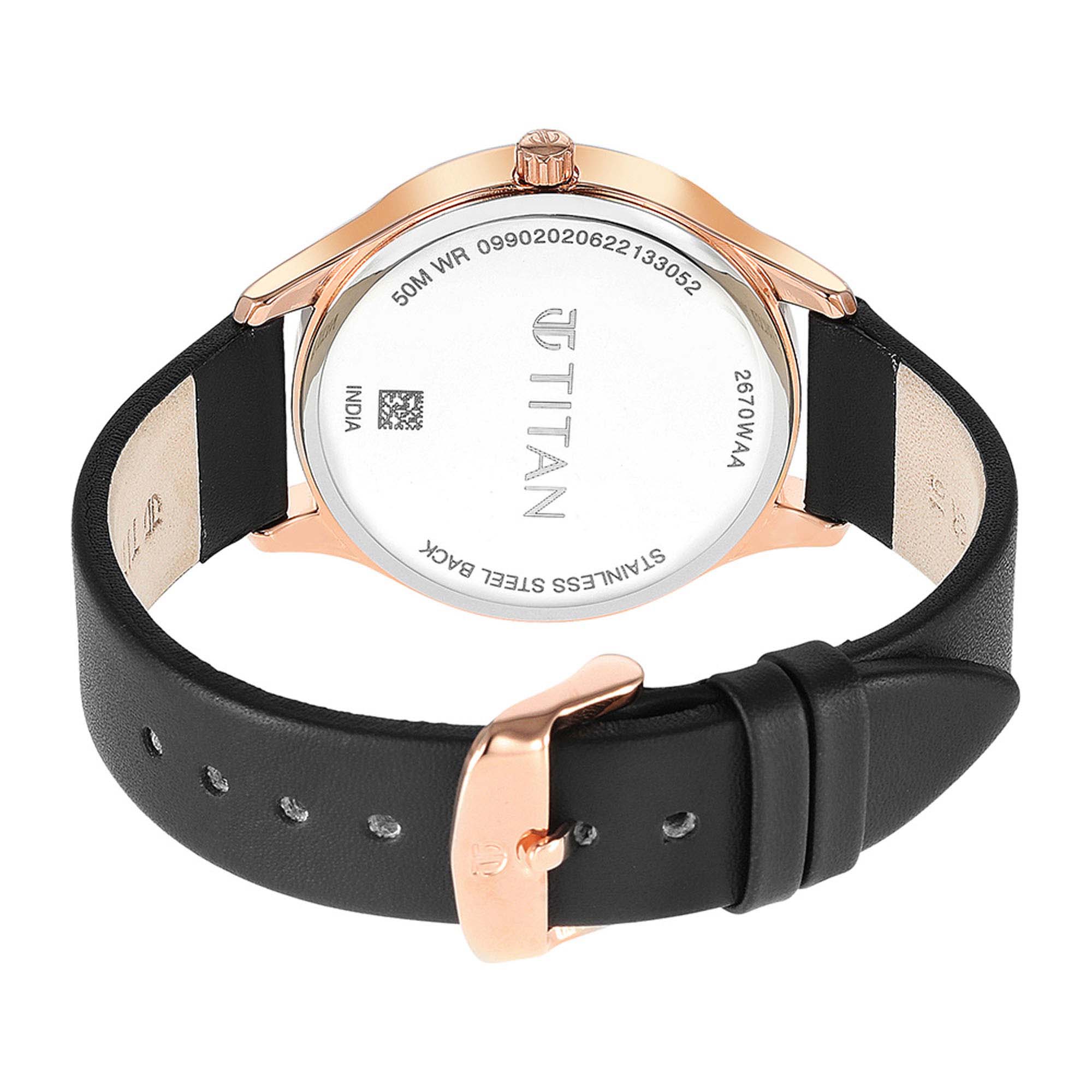 Picture of Neo Workdays Black Dial Leather Strap Watch