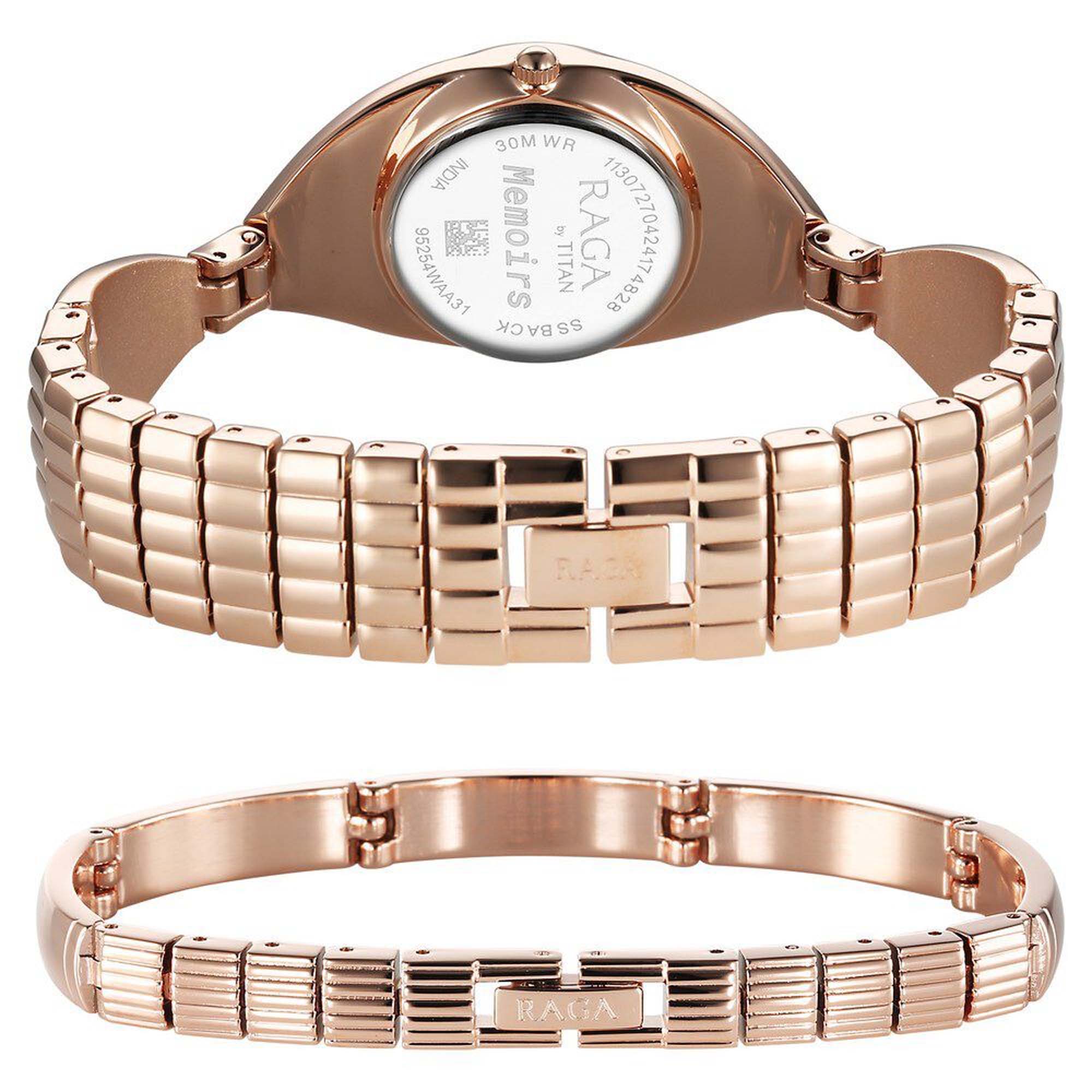Picture of Titan Raga Memoirs Quartz Analog Rose Gold Dial With Rose Gold Metal Strap Watch For Women