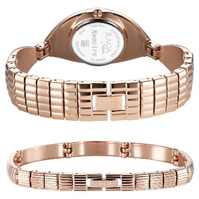 Picture of Titan Raga Memoirs Quartz Analog Rose Gold Dial With Rose Gold Metal Strap Watch For Women