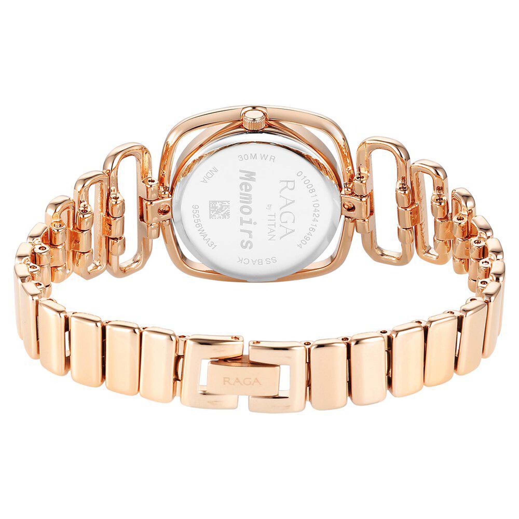 Picture of Titan Raga Memoirs Quartz Analog Mother of Pearl Dial With Rose Gold Color Metal Strap Watch For Women