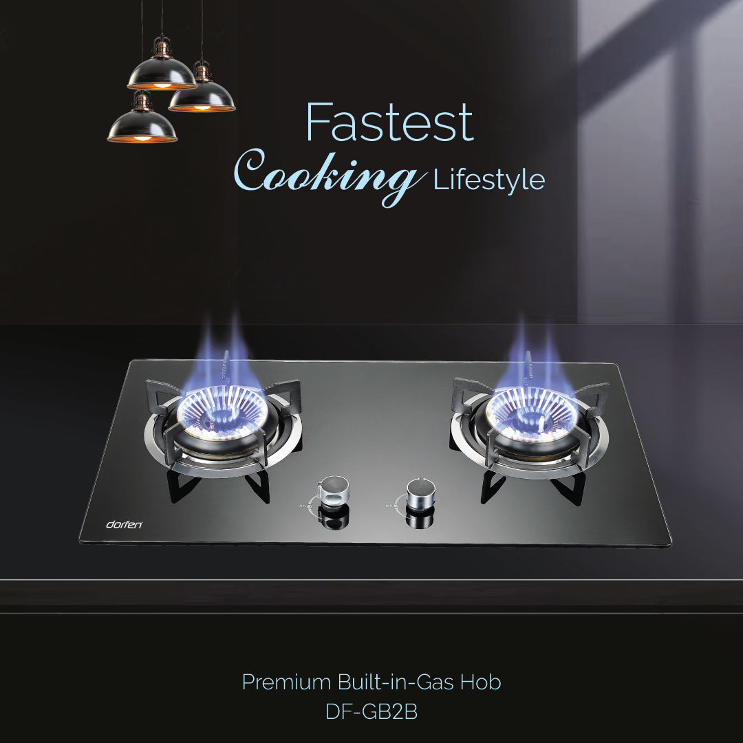 Picture of DORFEN Glass Gas Stove with 2-Burners - 29x16.5