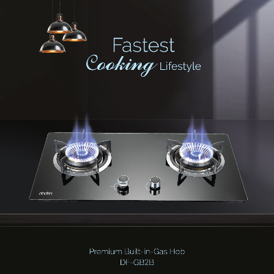 Picture of DORFEN Glass Gas Stove with 2-Burners - 29x16.5