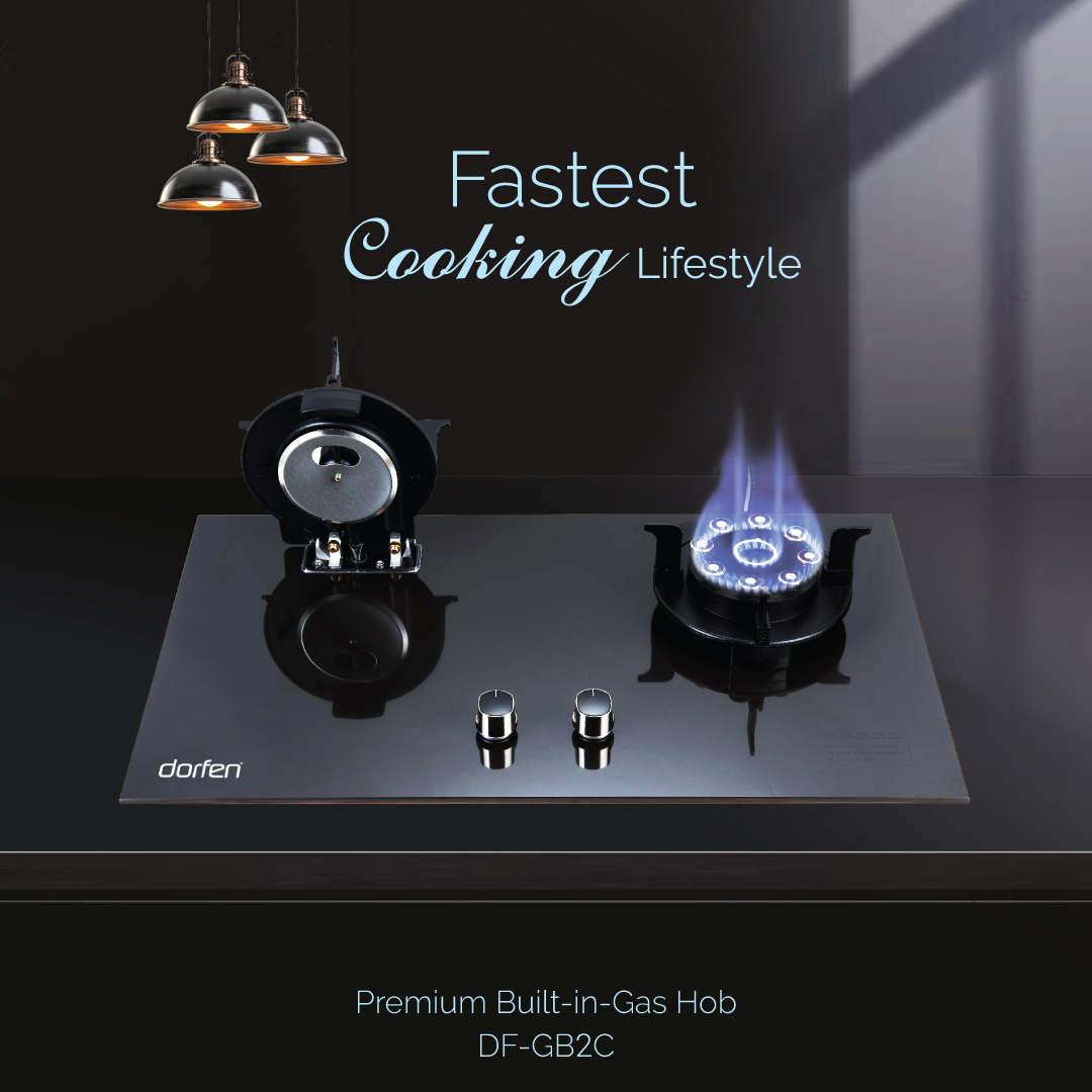 Picture of DORFEN Glass Gas Stove with 2-Burners (Foldable) - 30x17