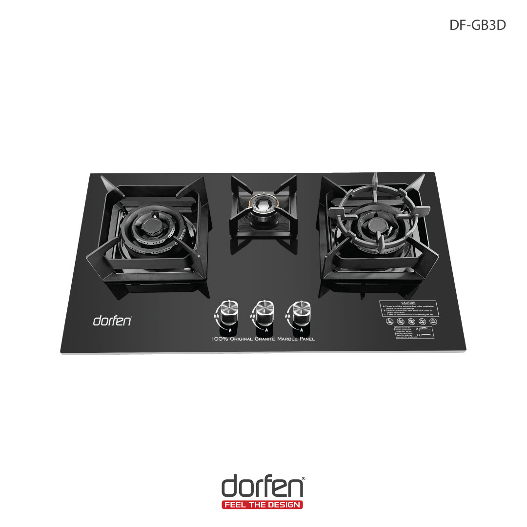 Picture of DORFEN Marble Gas Stove with 3-Burners - 30x18