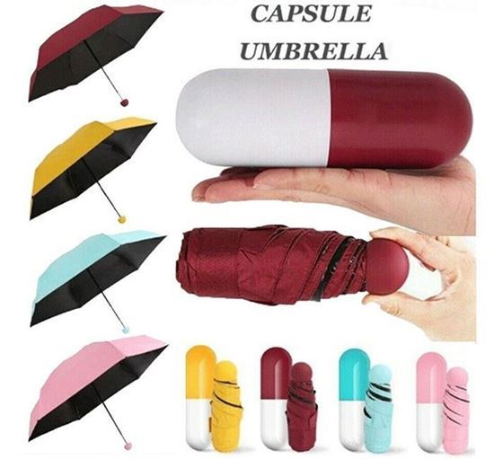 Picture of Capsule Umbrella – Stylish with Multiple Colors | MNK SHOP (Brown)