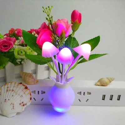 Picture of Floral Mushroom LED Lamp for Room | MNK SHOP (Red)