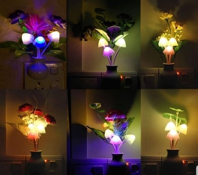 Picture of Mushroom Glow Lamp with Green Flower | MNK SHOP (Red)