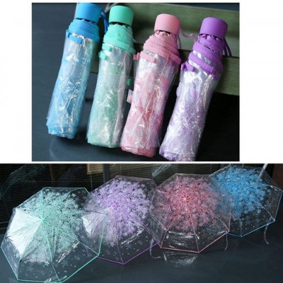 Picture of Fashion Rain Umbrella with Clear Top | MNK SHOP (Purple)