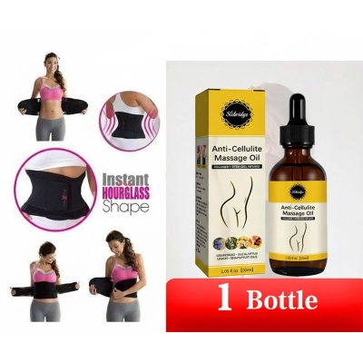 Picture of Get The Instant Hourglass Shape You Desire With Our Premium Quality Miss Belt Slimming Belt & Slimming Essential Oil Anti-Cellulite Massage Oil Natural Anti-Cellulite Massage Oil Help Tighten Skin Build An Amazing Body