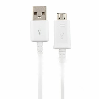 Picture of USB To micro usb Type B charging data Short Cable for Power Bank - White