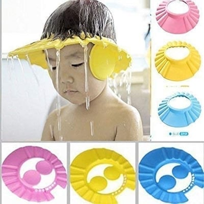 Picture of Baby Bath Head Cap for Bath I Baby Shower Protection- Multicolor