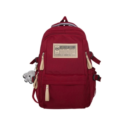 Picture of Aesthetic Large Capacity Cute Backpack (Black and Red)