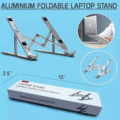 Picture of Laptop stand aluminum alloy adjustable multi-angle laptop stand 10-17 inch tablet notebook laptop stand - cloth stand