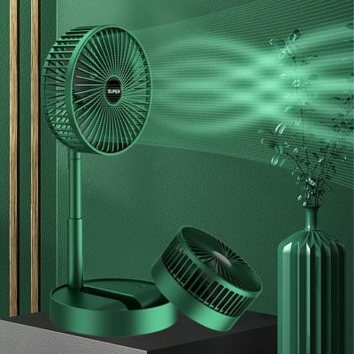 Picture of Usb Foldable Rechargeable Telescopic Mini Desktop Air Fan 3 In 1 Camping Portable Battery Fan