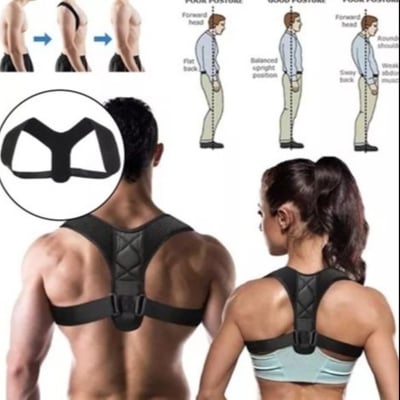 Picture of Body Fitness Belt Posture Corrector Belt Adjustable Back Correction Strap Shoulder Brace Belt Straighten
