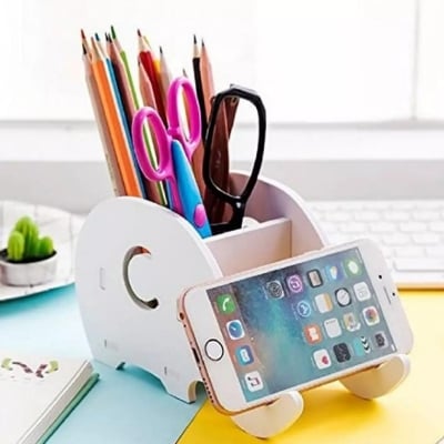 Picture of Beautiful Pen Stand with Hourglass Singel Timer Clock & Pen Holder For Home Office Desk Decor Student Stationery GlFT Item