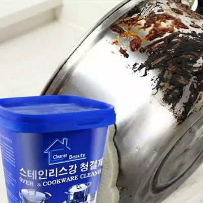 Picture of Stainless Steel Cookware Cleaning Paste Household Kitchen Cleaner Washing Pot Bottom Scale Strong 500gm Cookware Cleaning Paste Washing Pot