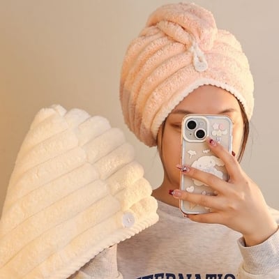 Picture of New Magic Instant Dry Hair Towel Ultra Water Absorbent Twist Hair Turban Drying Cap Hair Wrap - Hair Band