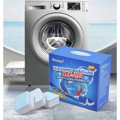 Picture of 12 Tabs Washing Machine Mini Vacuum Cleaner Tablets Washing Machine Cleaning Descaling Detergent Vibrant Board Cleaning Products