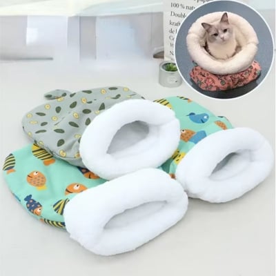Picture of Comfortable Cat Sleeping Bag Soft Cat Bed Warm Closed Cat Bed Funny Tunnel Pet Nest Lovely Nest for Cats 2.5-7kg Pet Supplies