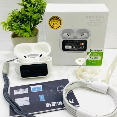 Picture of Airpods Pro New ANC/ENC A9 PRO 5th Generation Wireless Earbuds with LED Smart Touch Screen Display