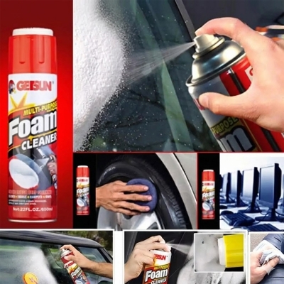 Picture of Multi Purpose Foam Cleaner With Brush 650 ml, Car, Motorcycle, Household, Kitchen, Bathroom, Shoes Cleaner Foam Spray