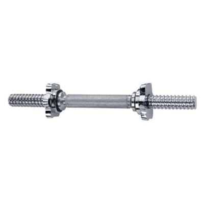Picture of Dumbbell Stick 10 Inches Silver - Chrome Plated Solid Steel Bar - Great Value - Upscaled Quality - Durable And Reliable Dumbbell Bar
