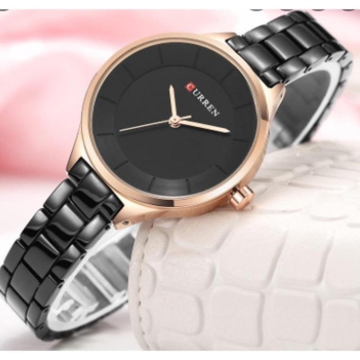 Picture of CURREN 9015 Black Stainless Steel Watch for Women - RoseGold and Black - Watch - Watch
