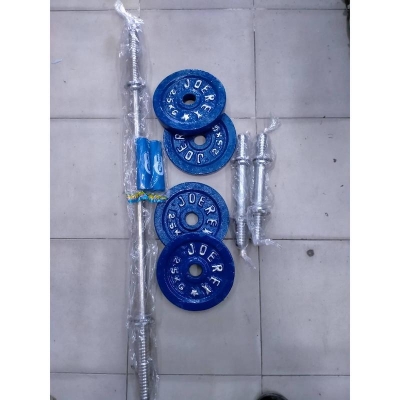 Picture of Dumbbell & Barbell Set 10kg- Black and Silver