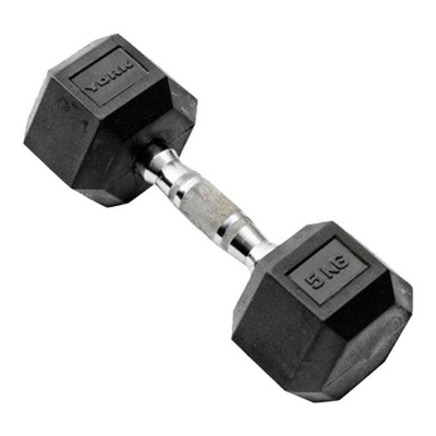 Picture of Black Hex Dumbbell 10 Kg Gym Weight Fitness Equipment Bodybuilding Exercise Weightlifting Training