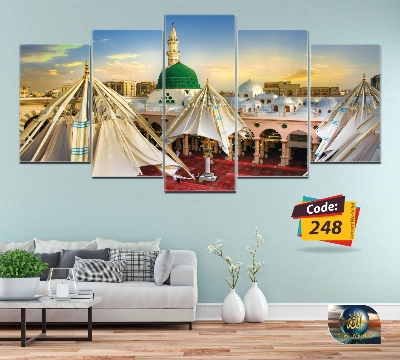 Picture of 5Pcs In 1 Set Wall Canvas Art (printing) code# 248 - Multicolor
