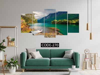 Picture of 5Pcs In 1 Set Wall Canvas Art (printing) code# 270 - Multicolor
