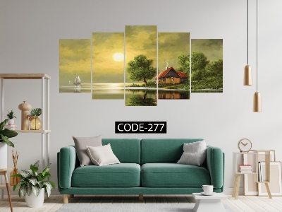 Picture of 5Pcs In 1 Set Wall Canvas Art (printing) code# 277 - Multicolor