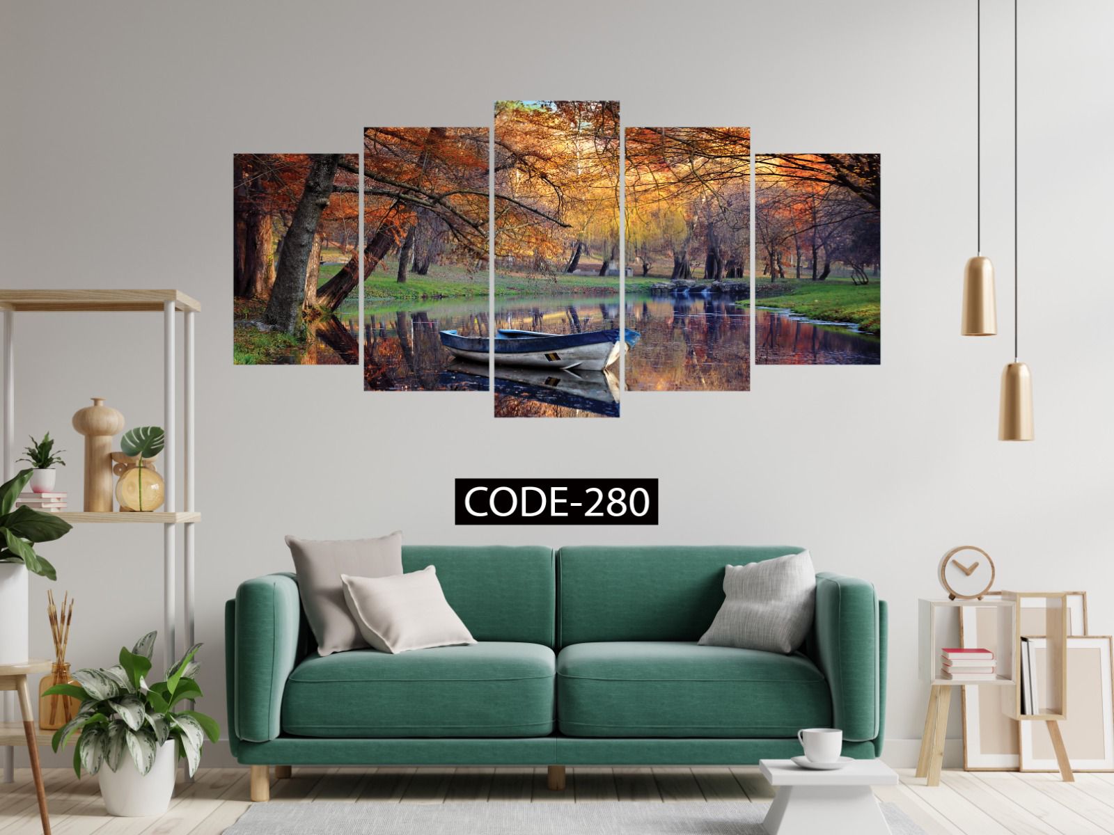 Picture of 5Pcs In 1 Set Wall Canvas Art (printing) code# 280 - Multicolor