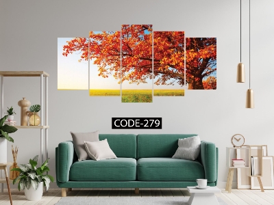 Picture of 5Pcs In 1 Set Wall Canvas Art (printing) code# 279 - Multicolor