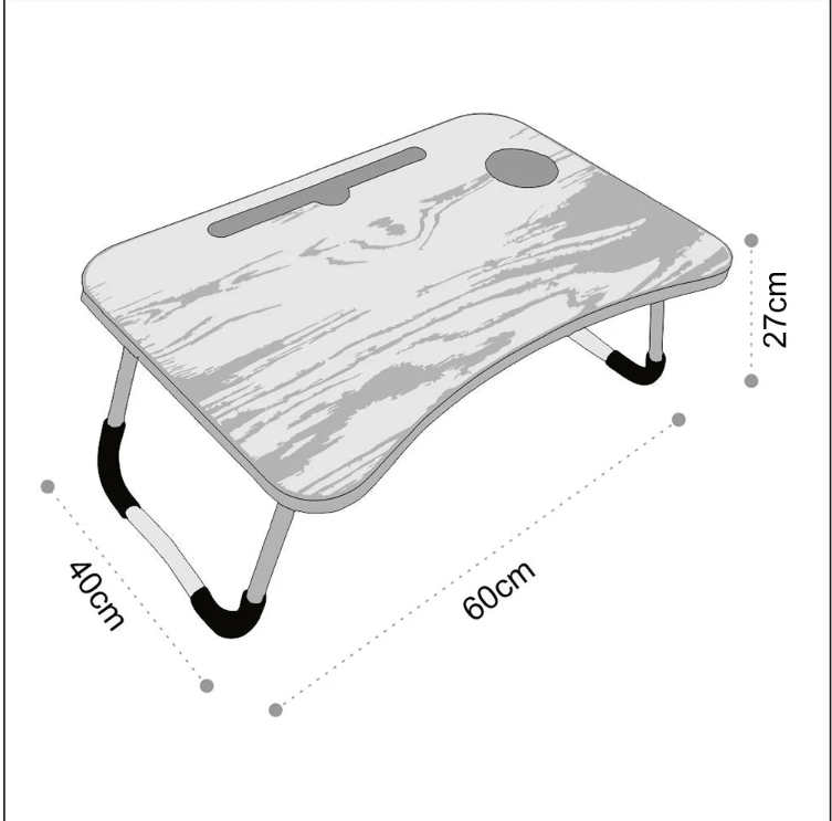 Picture of Printing KIDS READING WRITTING TABLE LAPTOP TABLE FOR BED CHINA Portable Desk Foldable LAPTOP STAND with drawer - Multicolor