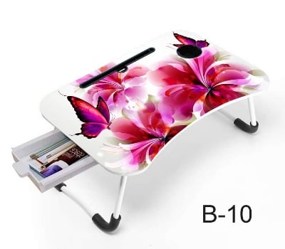 Picture of Waterproof Printing KIDS READING WRITTING TABLE LAPTOP TABLE FOR BED CHINA Portable Desk Foldable LAPTOP STAND with drawer - Multicolor
