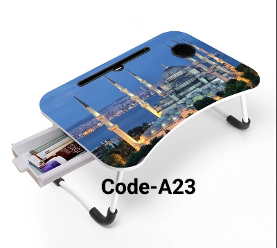 Picture of Premium Quality - Printing Foldable and Portable Multi-Favorable Laptop Table Stand-Study Table-Bed Table - Signifying - Multicolor