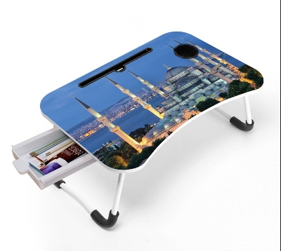 Picture of Premium Quality - Printing Foldable and Portable Multi-Favorable Laptop Table Stand-Study Table-Bed Table - Signifying - Multicolor