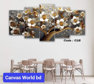 Picture of 18*36 inch 5Pcs In 1 Set Wall Canvas printing code#c12 - Multicolor