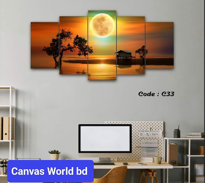 Picture of 18*36 inch 5Pcs In 1 Set Wall Canvas printing code#c21 - Multicolor