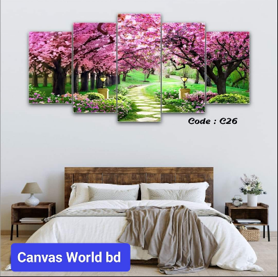 Picture of 18*36 inch 5Pcs In 1 Set Wall Canvas printing code#c26 - Multicolor