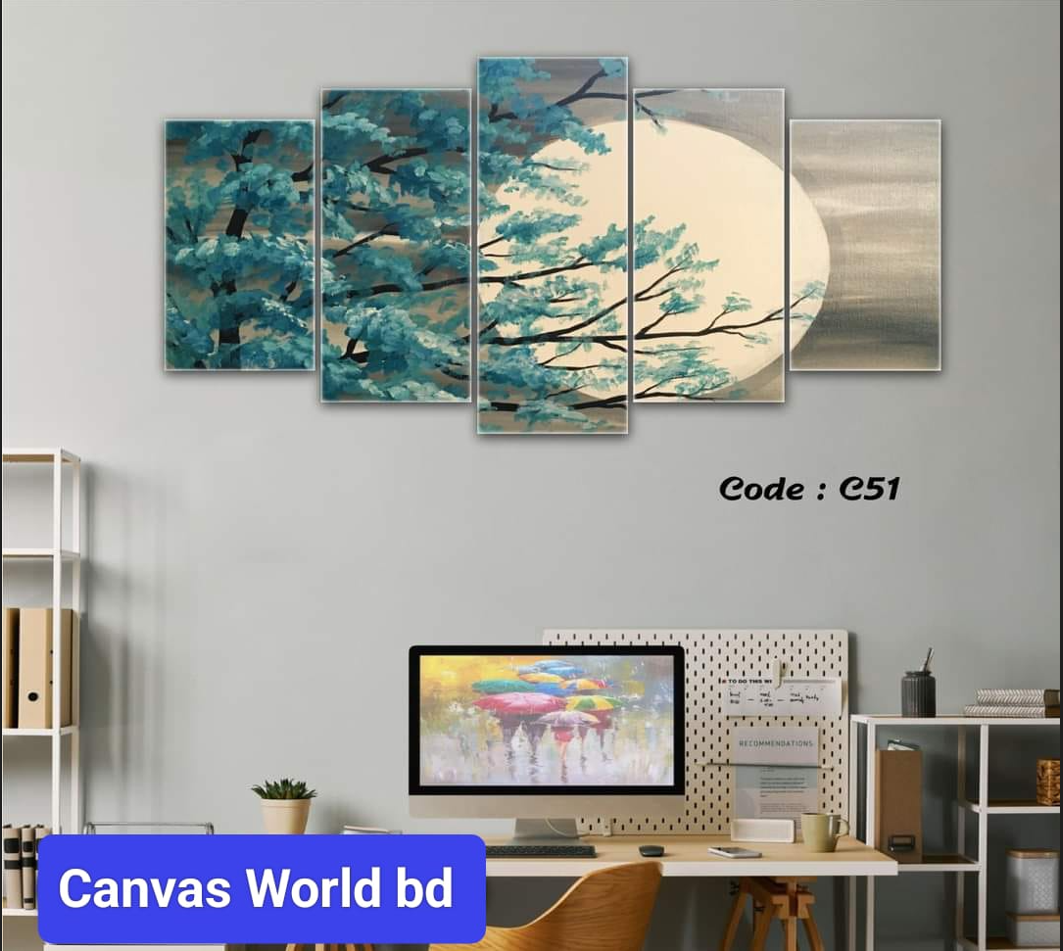 Picture of 18*36 inch 5Pcs In 1 Set Wall Canvas printing code#c41 - Multicolor